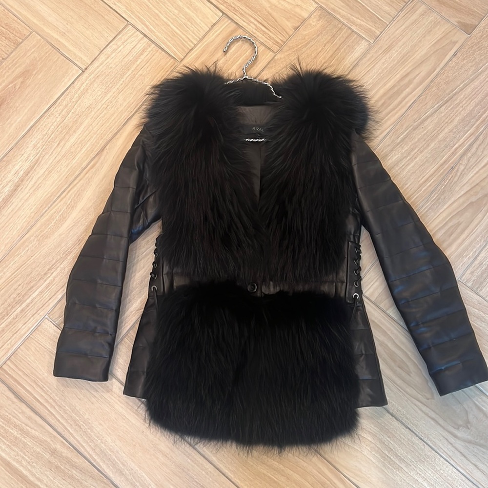 Rizal Leather fur jacket